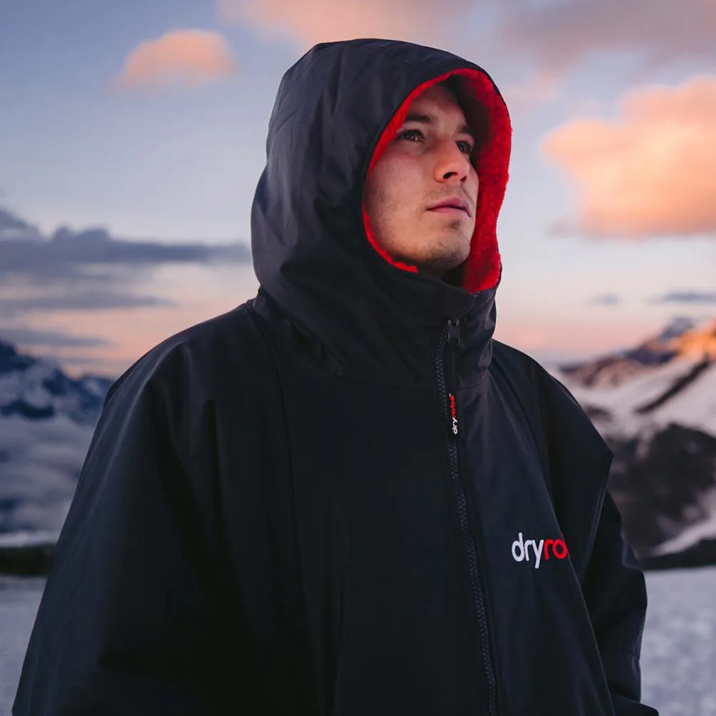 dryrobe Advance Long Sleeve Changing Robe - Black / Red Extra Image 8